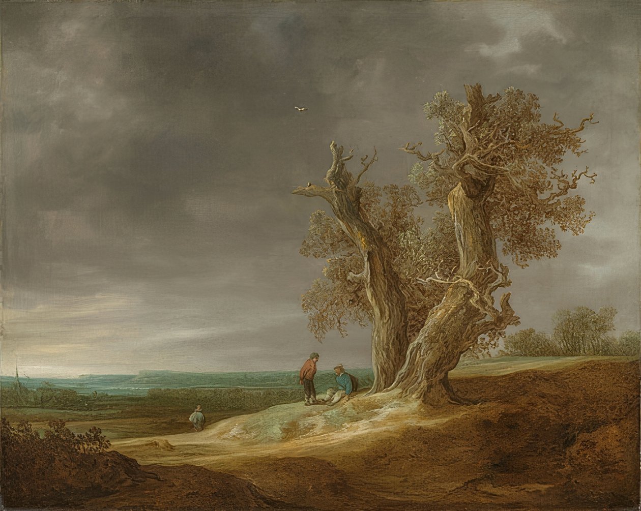 Krajobraz z dwoma dębami. 1641 autorstwa Jan Josephsz van Goyen