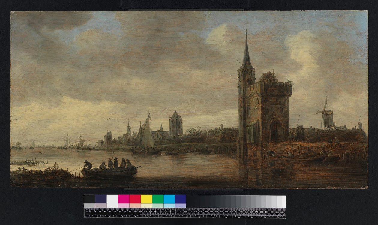 Krajobraz rzeczny z łodziami, przed 1656 autorstwa Jan Josephsz van Goyen