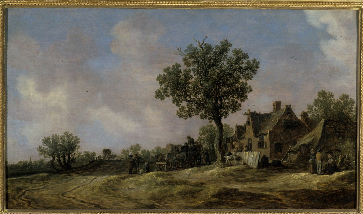 Tawerna na wiejskiej drodze, 1620 autorstwa Jan Josephsz van Goyen