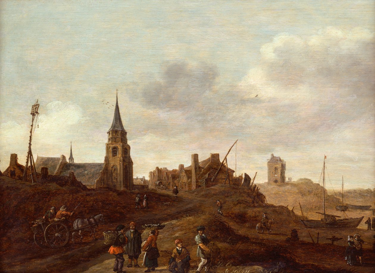 Plaża w Scheveningen autorstwa Jan Josephsz van Goyen