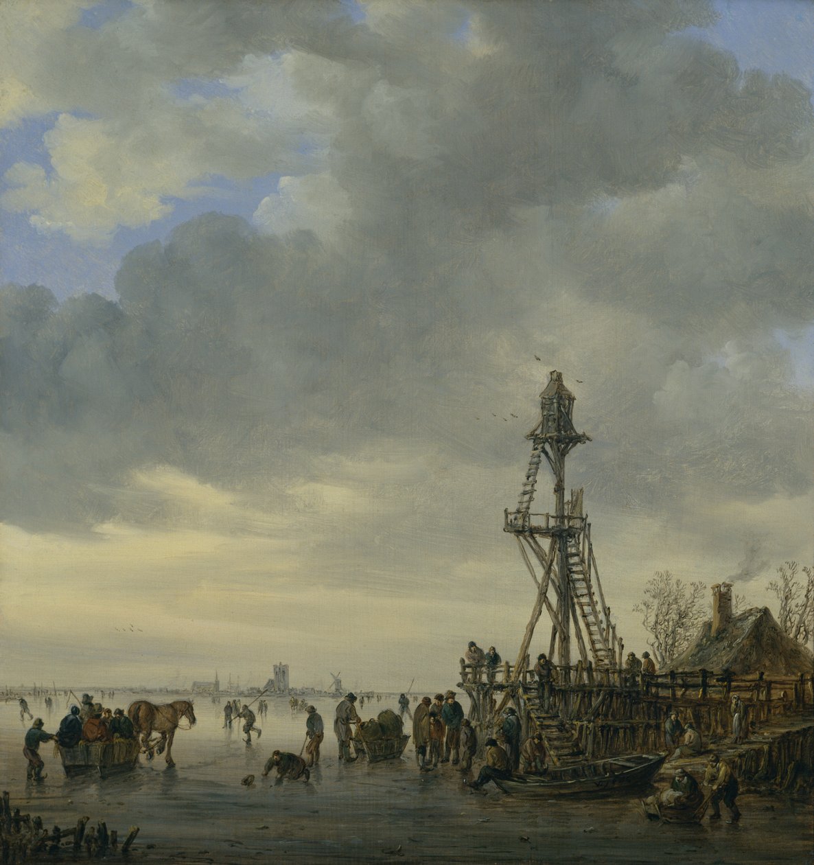 Lądowisko (olej na płótnie) autorstwa Jan Josephsz van Goyen