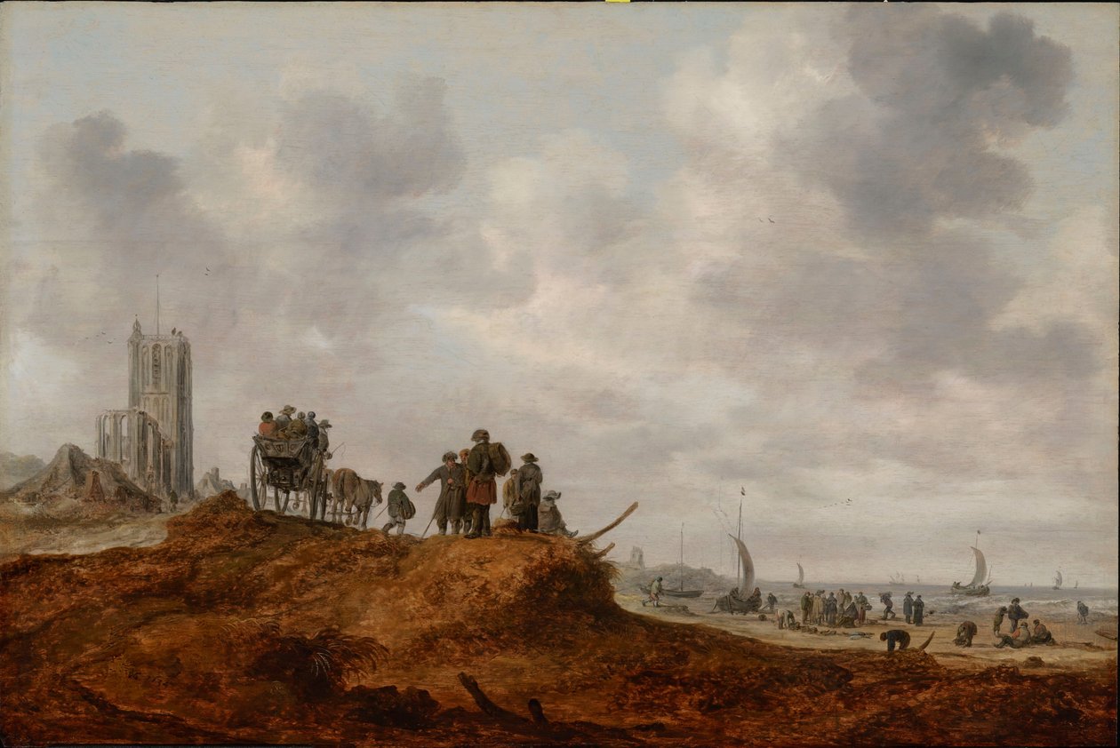 Stary kościół w Egmond aan Zee autorstwa Jan Josephsz van Goyen