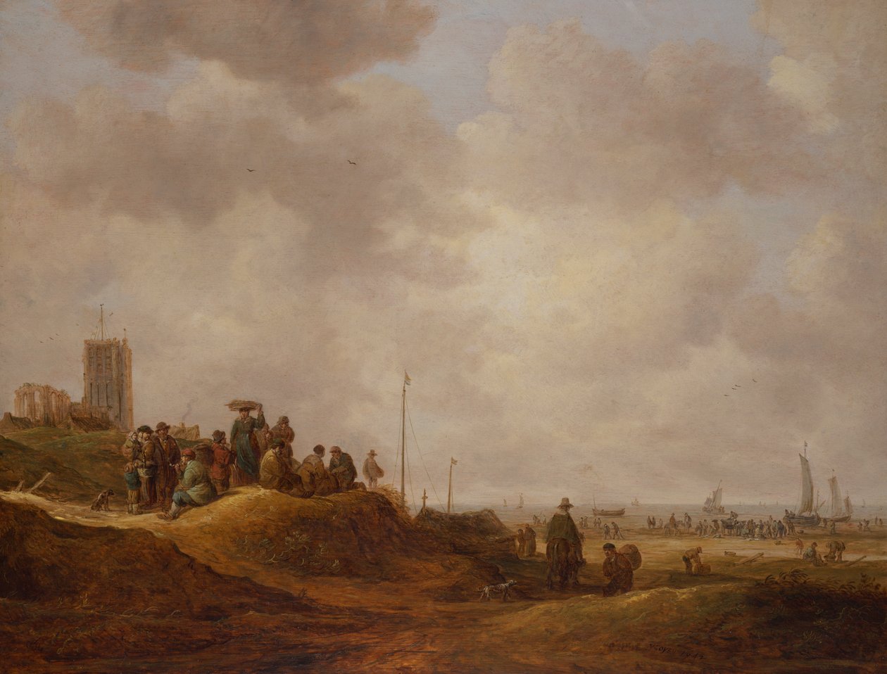 Widok na wybrzeże Egmond Aan Zee autorstwa Jan Josephsz van Goyen