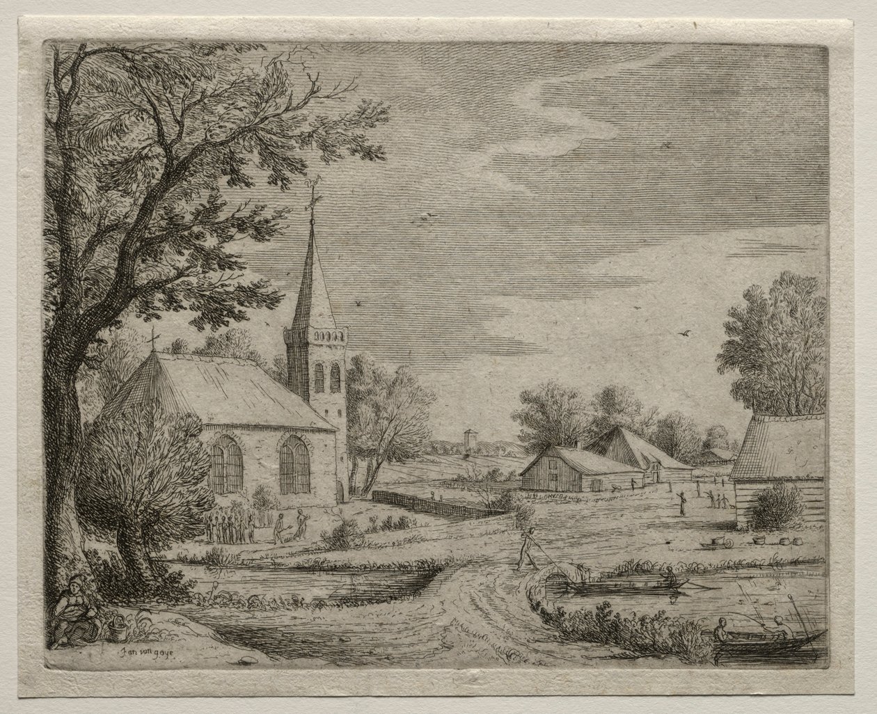 Wiejski Kościół pw. autorstwa Jan Josephsz van Goyen