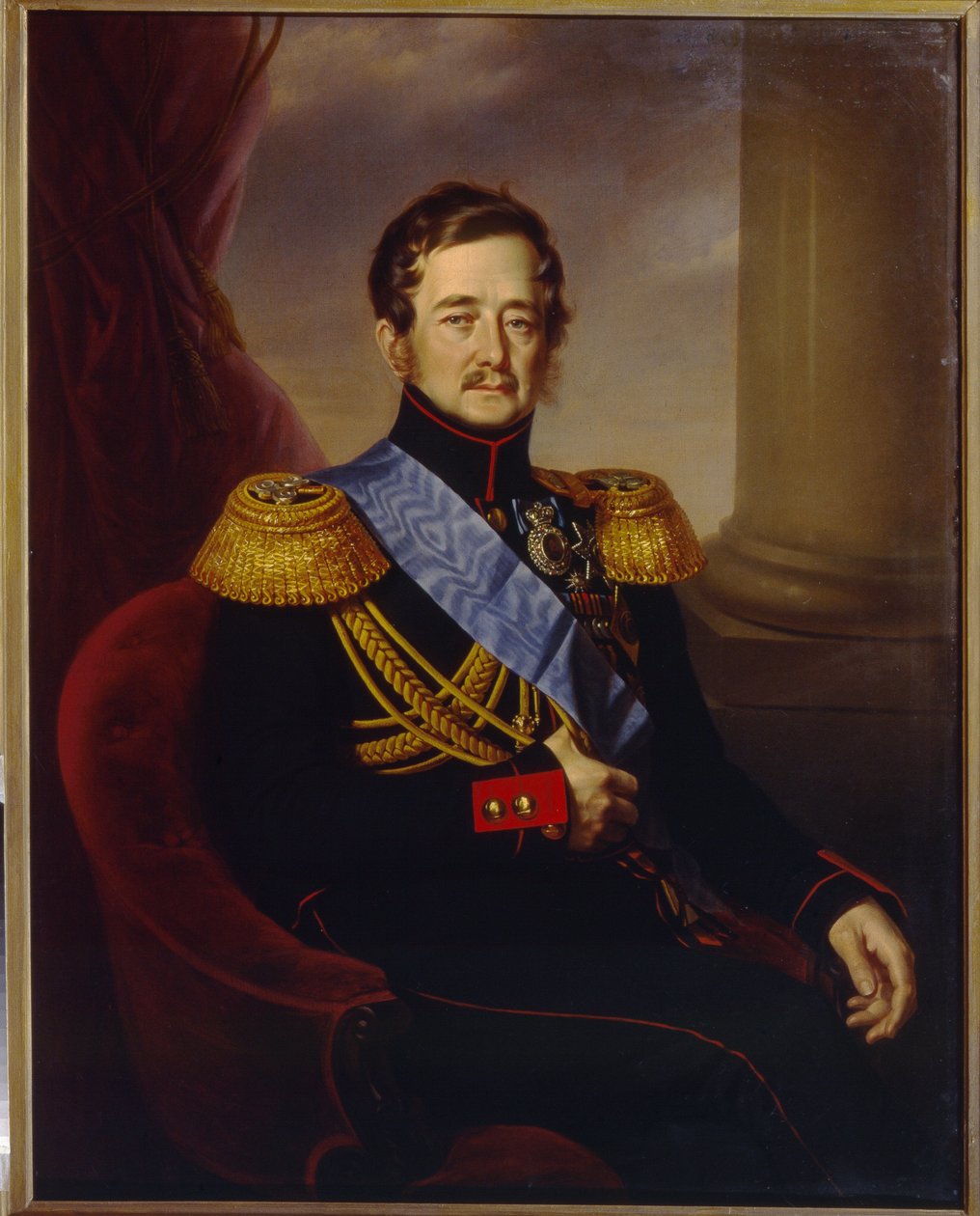 Portret Iwana Fiodorowicza Paskiewicza, hrabiego Erywań, wicekróla Królestwa Polskiego (Portret I.F. Paskiewicza, hrabiego Erywań, wicekróla Królestwa Polskiego). Obraz Jana Ksawerego Kaniewskiego (1805-1867), olej na płótnie autorstwa Jan Ksawery Kaniewski