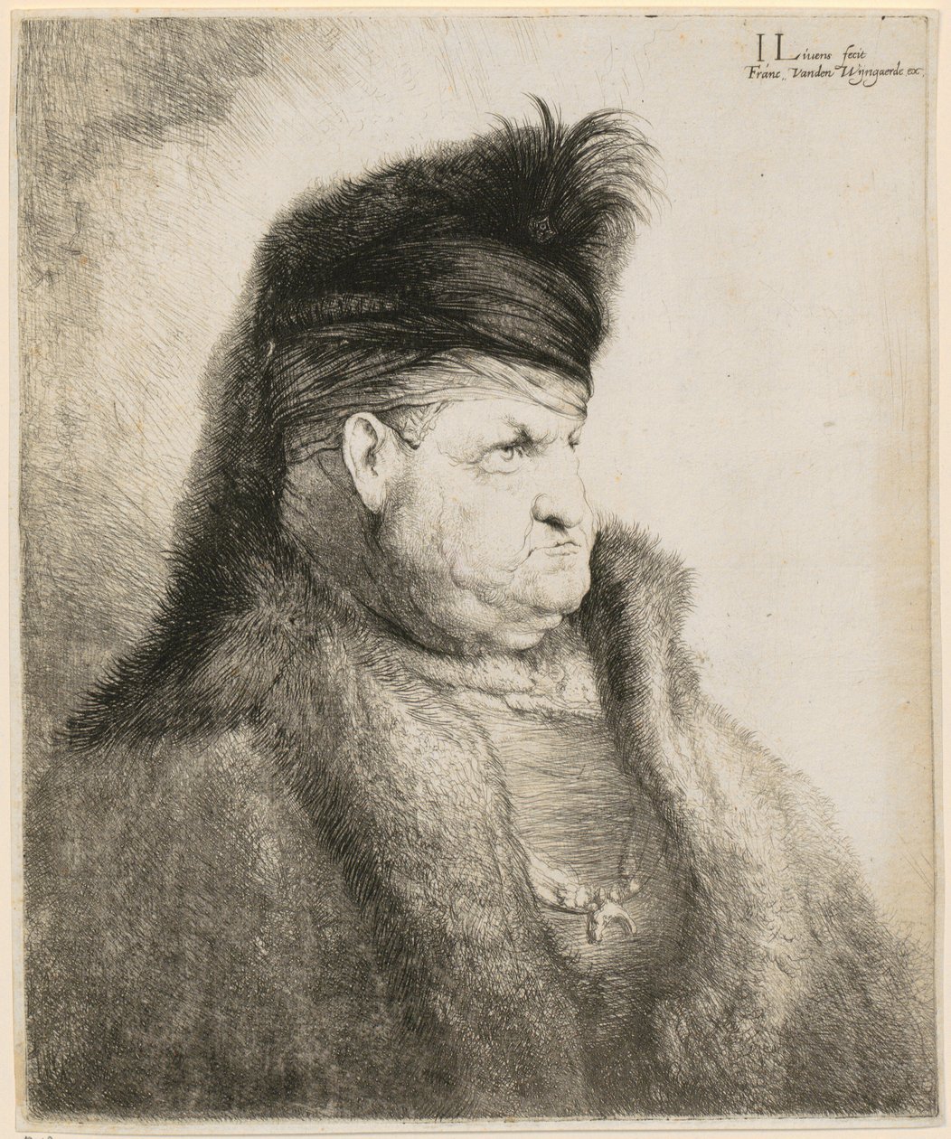 Portret piersi mężczyzny z Bliskiego Wschodu autorstwa Jan Lievens