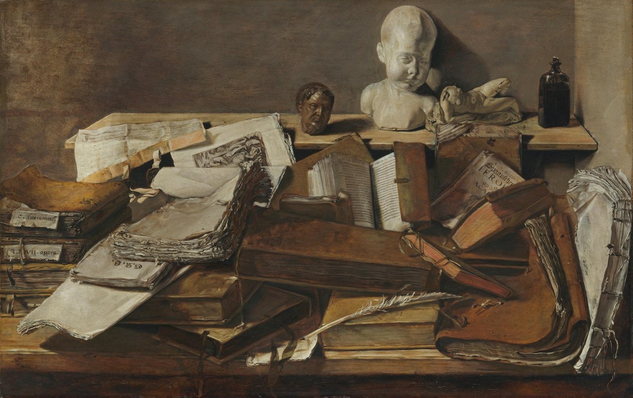 Martwa natura z książkami autorstwa Jan Lievens