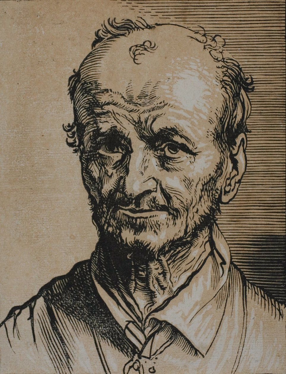 Popiersie mężczyzny zwróconego do przodu autorstwa Jan Lievens