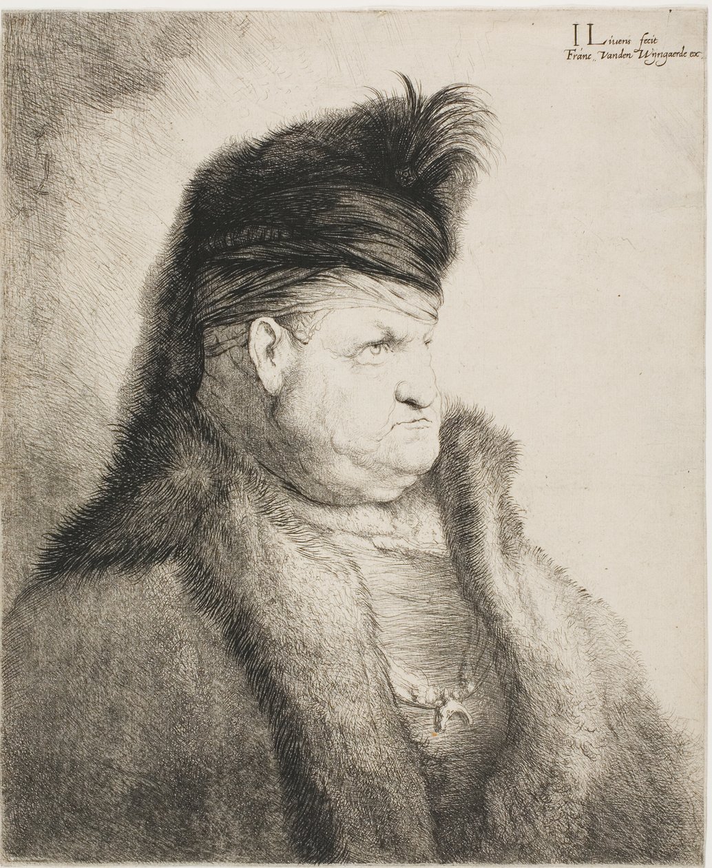 Popiersie orientalnego mężczyzny autorstwa Jan Lievens