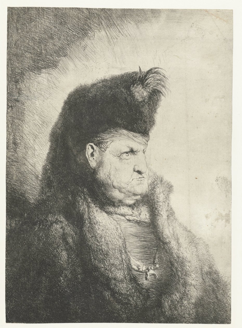 Popiersie Orientu w futrzanym kapeluszu autorstwa Jan Lievens