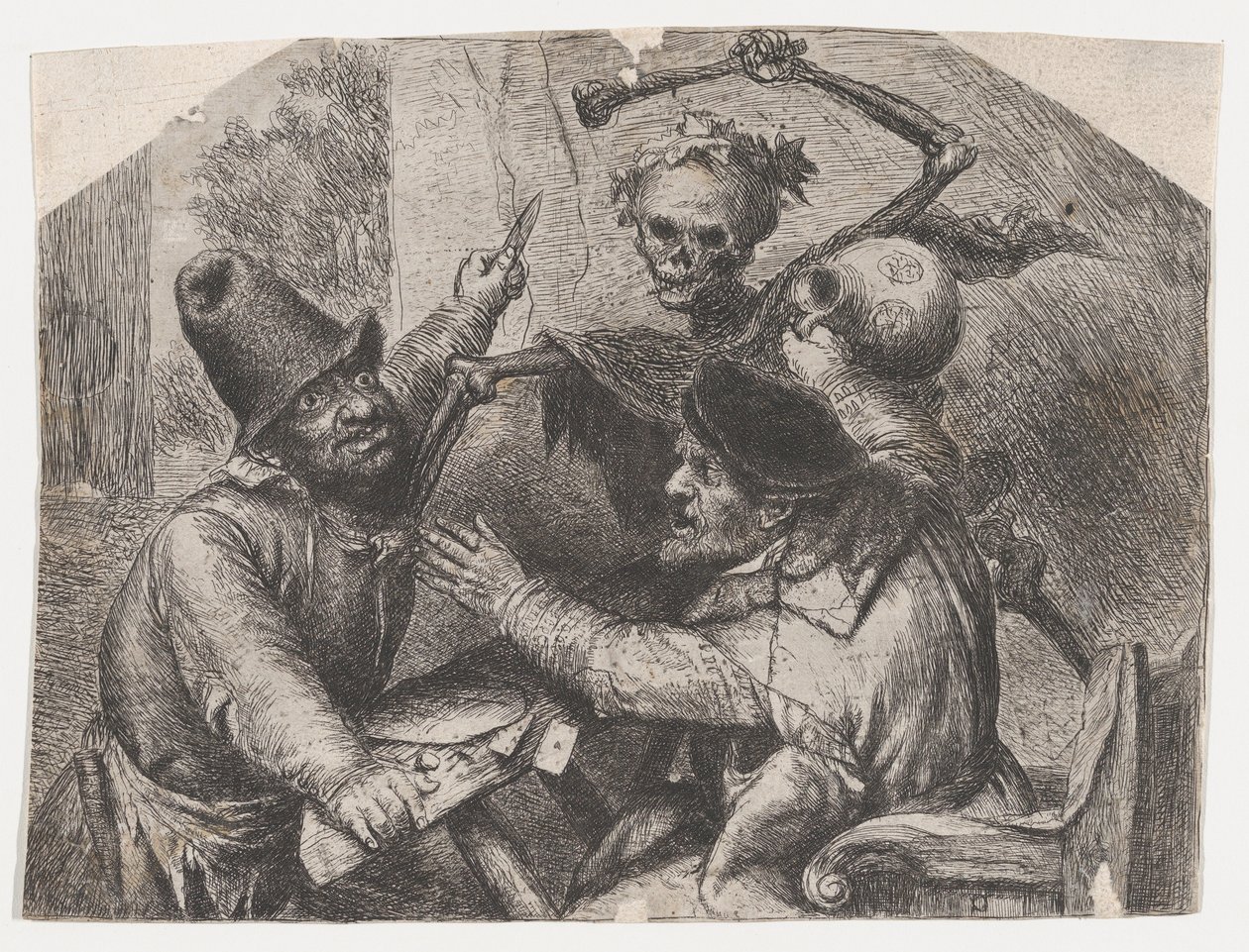 Śmierć i gracze w karty autorstwa Jan Lievens