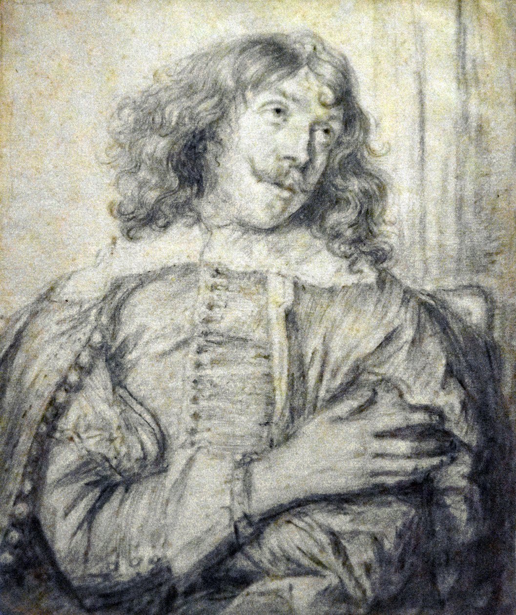 Jan Lievens (1607-1674) Portret Adriaena Brouwera (ok. 1640, kreda na papierze) MOU Oudenaarde 13-12-2018 autorstwa Jan Lievens