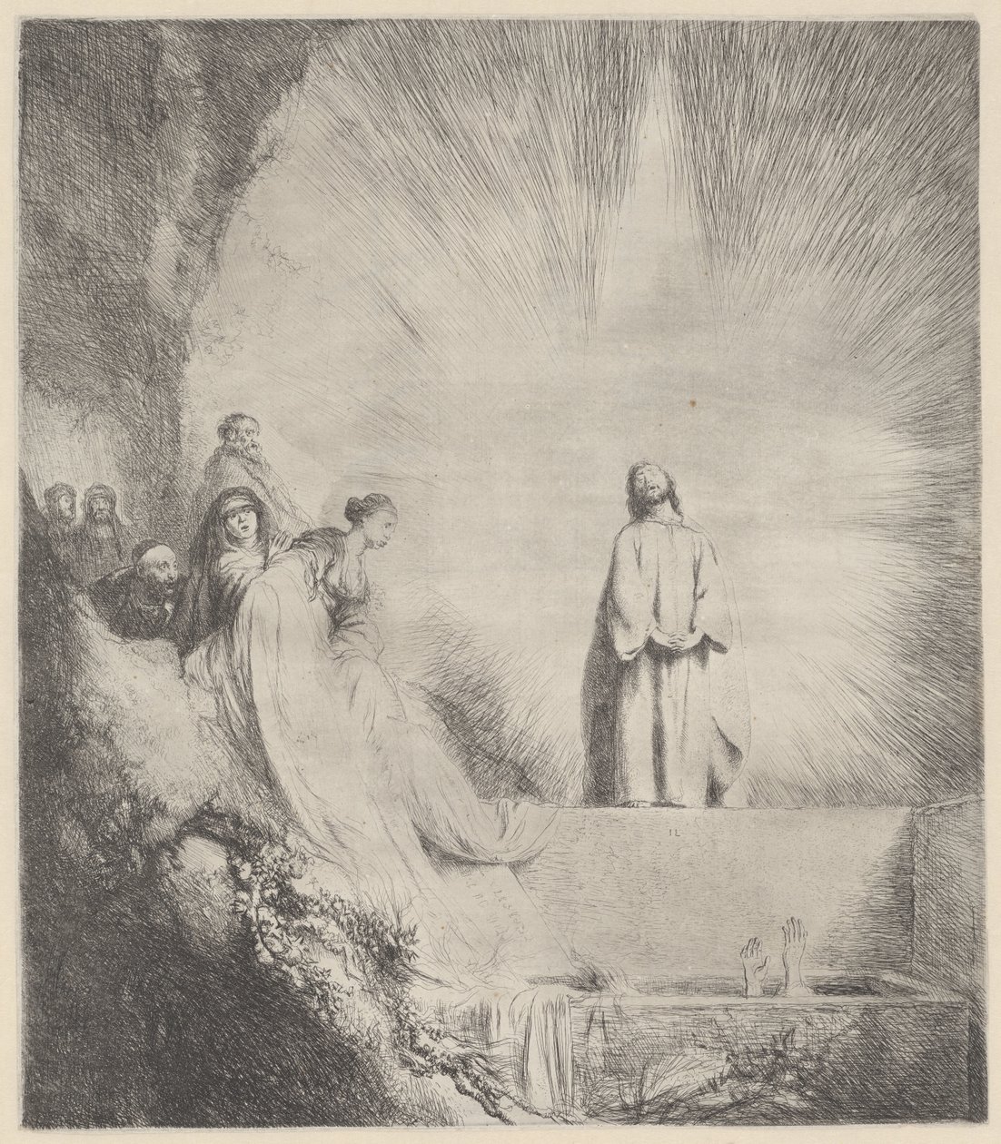 Wskrzeszenie Łazarza autorstwa Jan Lievens