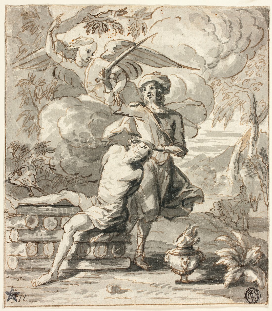 Ofiara Abrahama autorstwa Jan Lievens