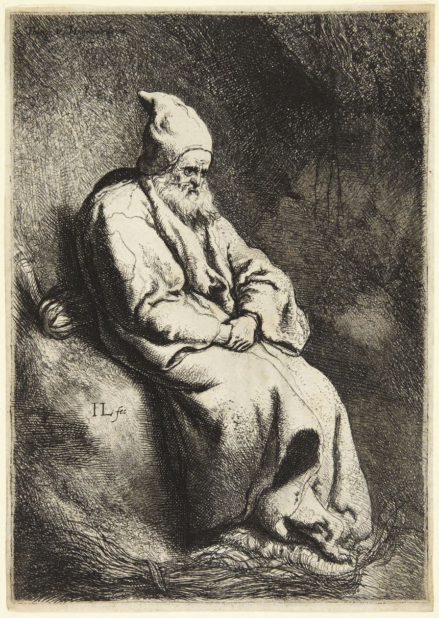 Pustelnik (Bartsch 6; Hollstein 17. Między VII a VIII, nieodnotowany) autorstwa Jan Lievens
