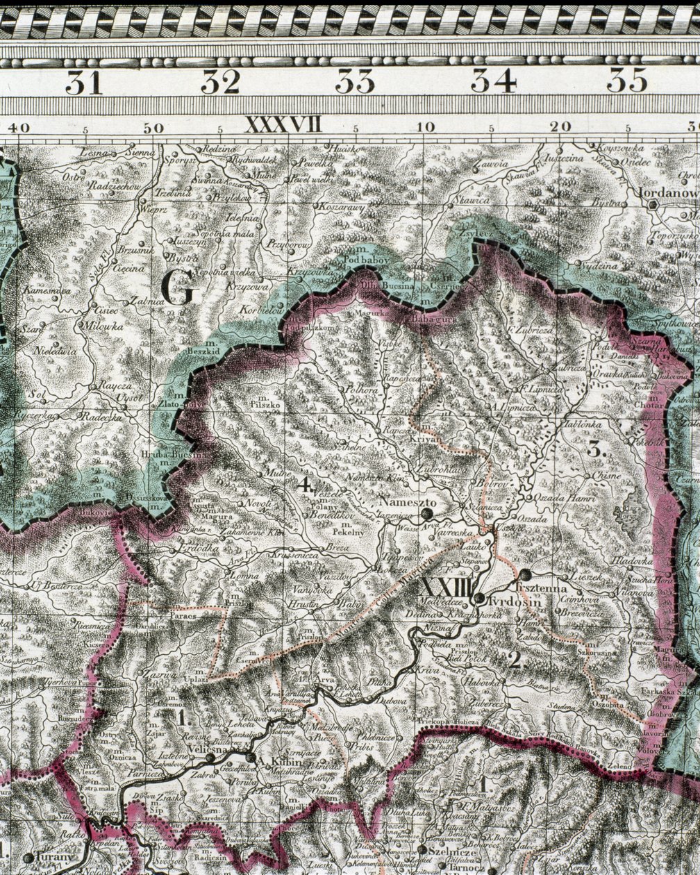 Mapa królestwa Węgier, wydrukowana przez Godfrieda autorstwa Jan Lipszki