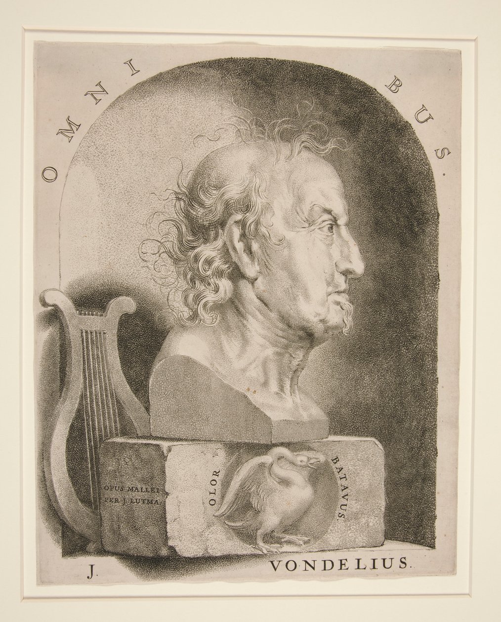 Portret Joosta van den Vondel (1587-1679) autorstwa Jan Lutma The Younger
