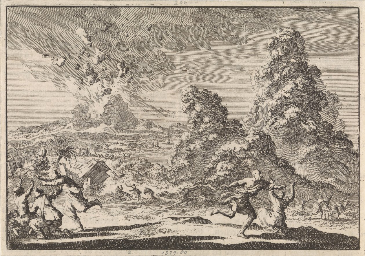 Trzęsienie ziemi na Ambon, 1674 autorstwa Jan Luyken