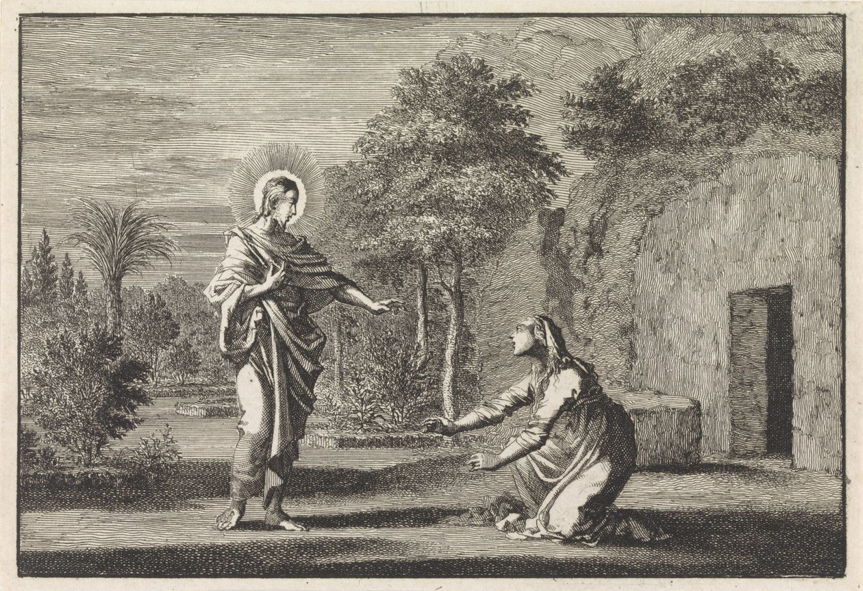 Chrystus ukazuje się Marii Magdalenie autorstwa Jan Luyken