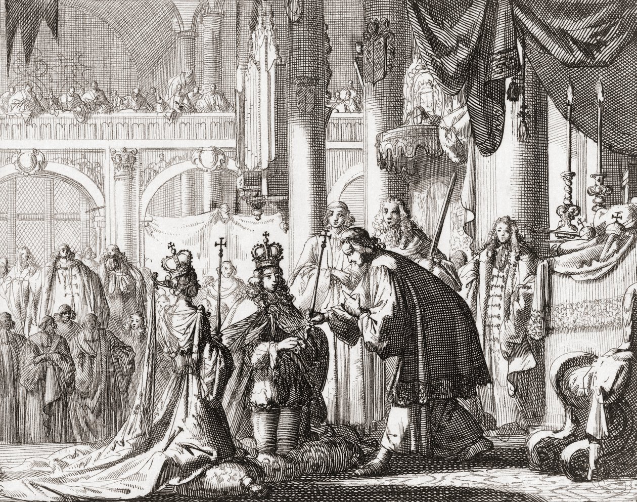 Koronacja króla Wilhelma III i królowej Marii II, 11 kwietnia autorstwa Jan Luyken