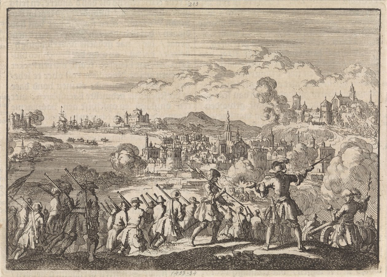 Francuski podbój pod Pointis Cartagena w Ameryce Południowej, 1697 autorstwa Jan Luyken
