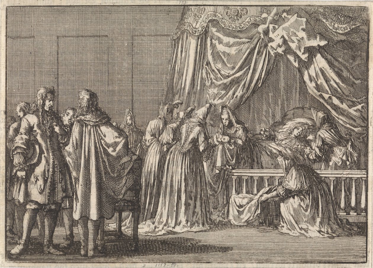 Narodziny syna króla Anglii Jakuba II, 1688 autorstwa Jan Luyken