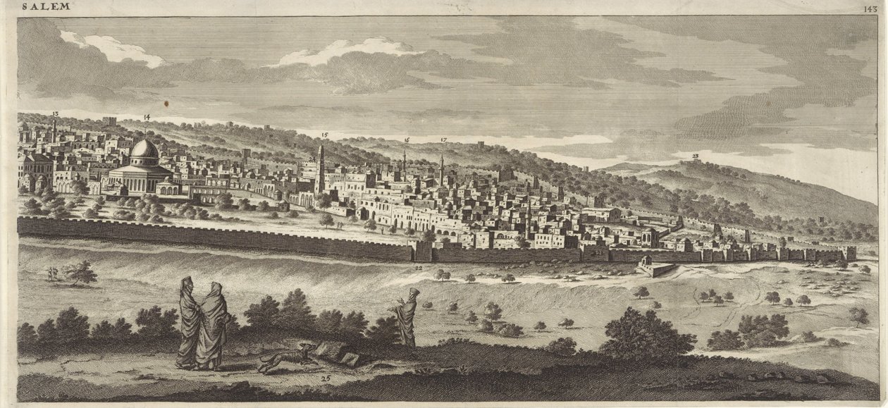 Widok Jerozolimy (prawa płyta) autorstwa Jan Luyken
