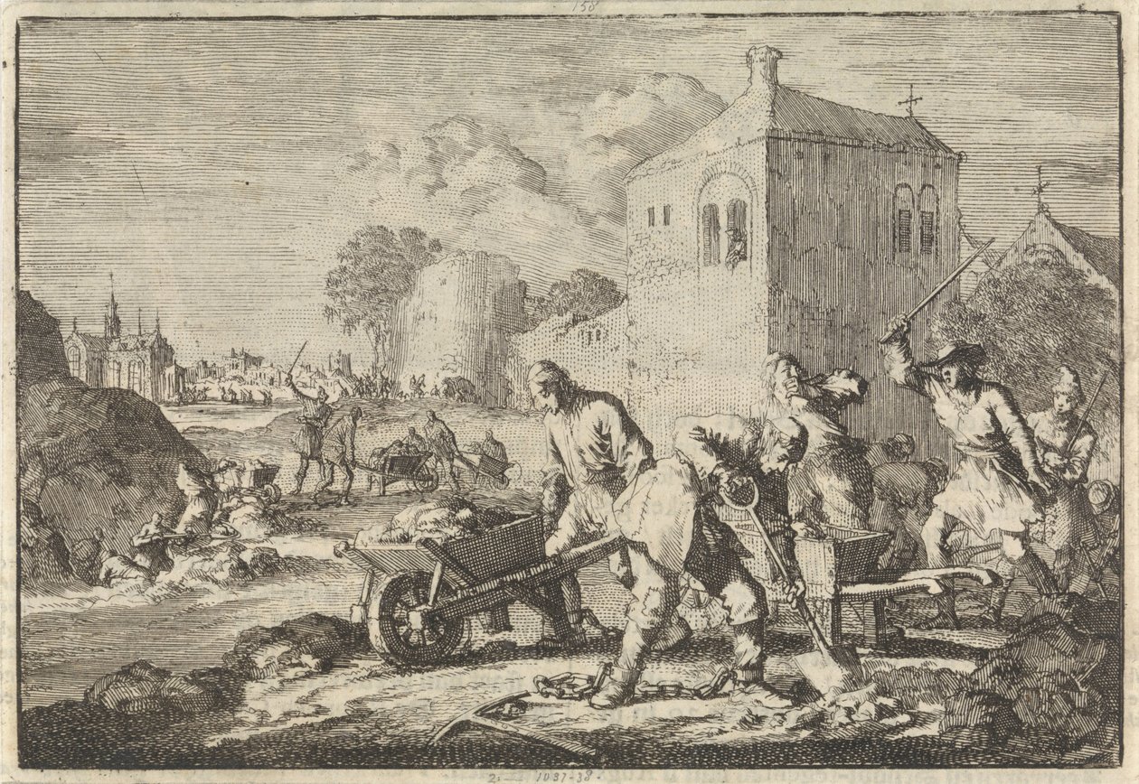 Węgierscy ministrowie reformowani skazani na ciężkie roboty, 1674 autorstwa Jan Luyken
