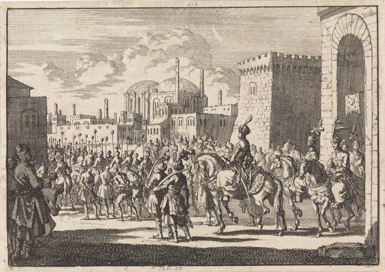 Wjazd sułtana Mustafy II do Konstantynopola, 1695 autorstwa Jan Luyken