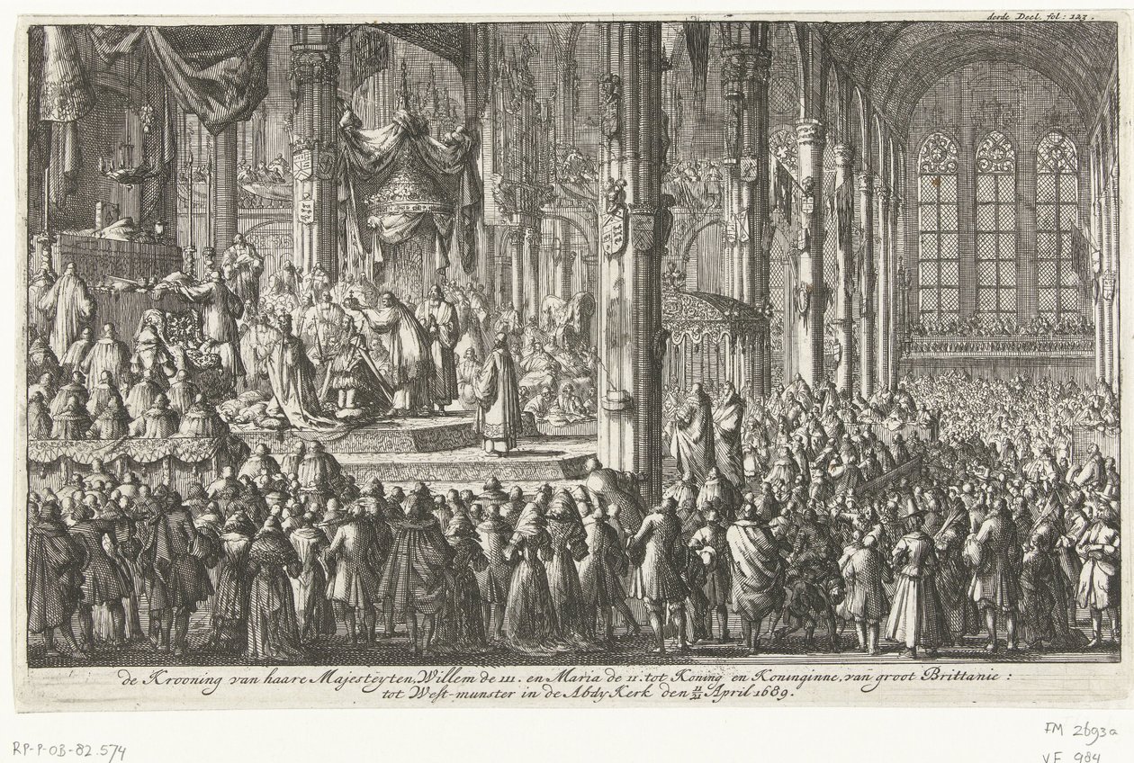 Koronacja Wilhelma III, 1689 autorstwa Jan Luyken