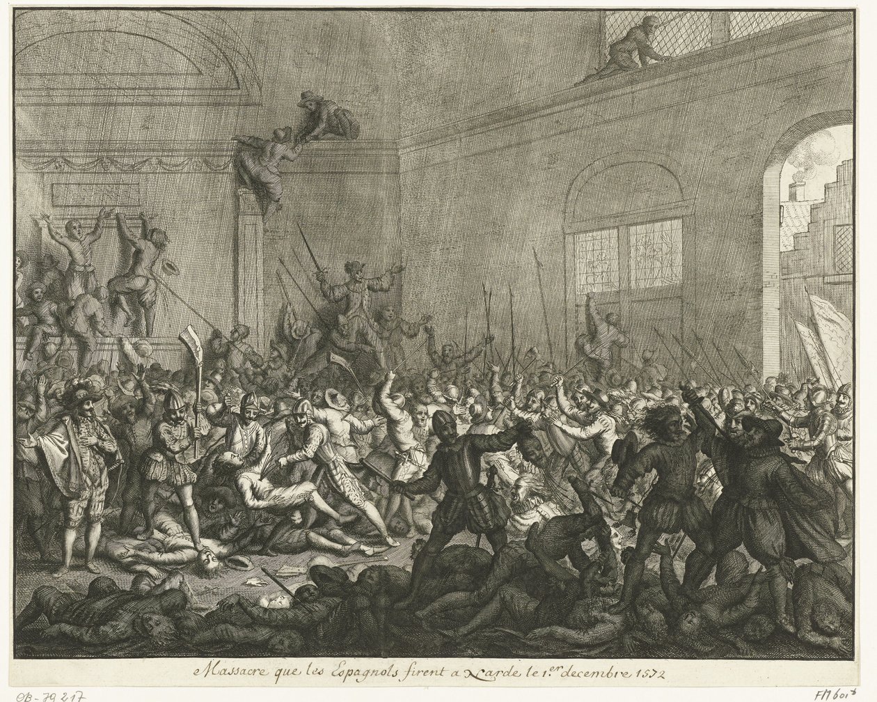 Morderstwo w kościele w Naarden, 1572 autorstwa Jan Luyken