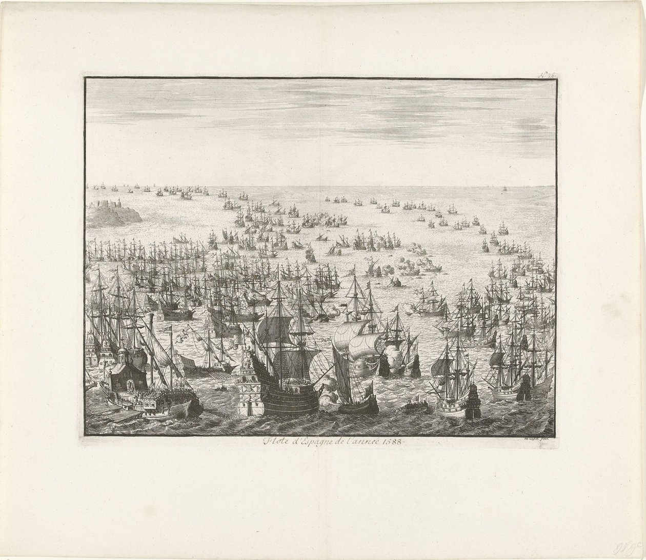 Zatonięcie hiszpańskiej Armady w 1588 r. 1680 autorstwa Jan Luyken