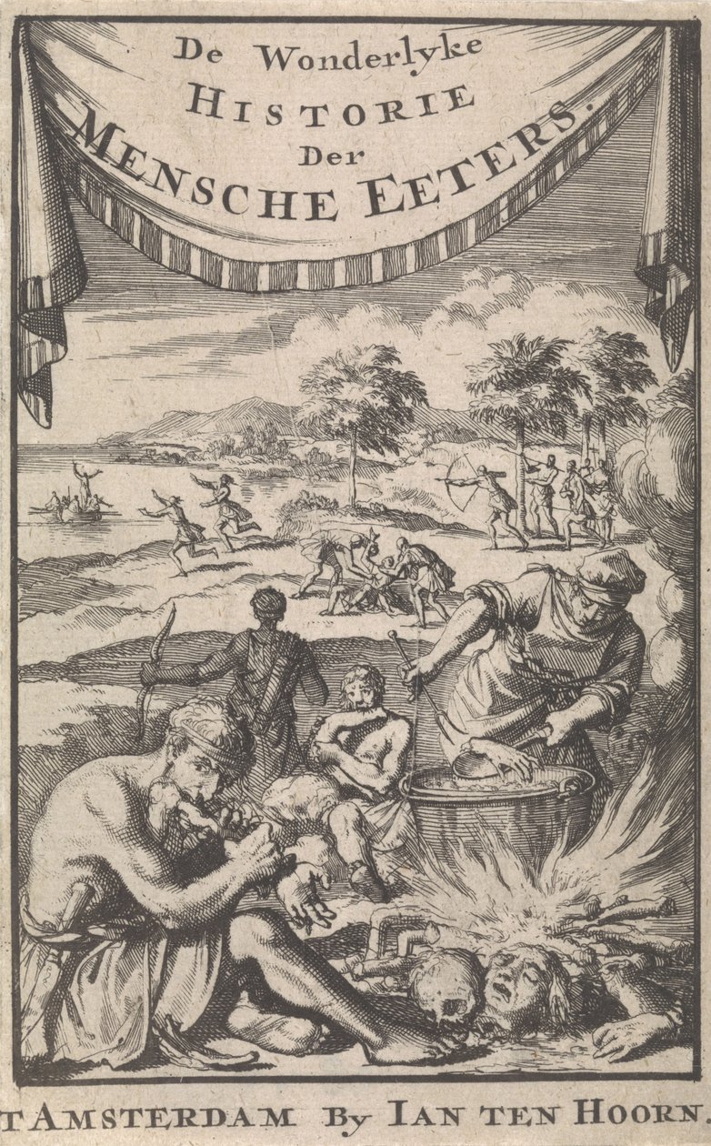 Wspaniała historia zjadaczy ludzi autorstwa A. Magyrusa, 1696. autorstwa Jan Luyken