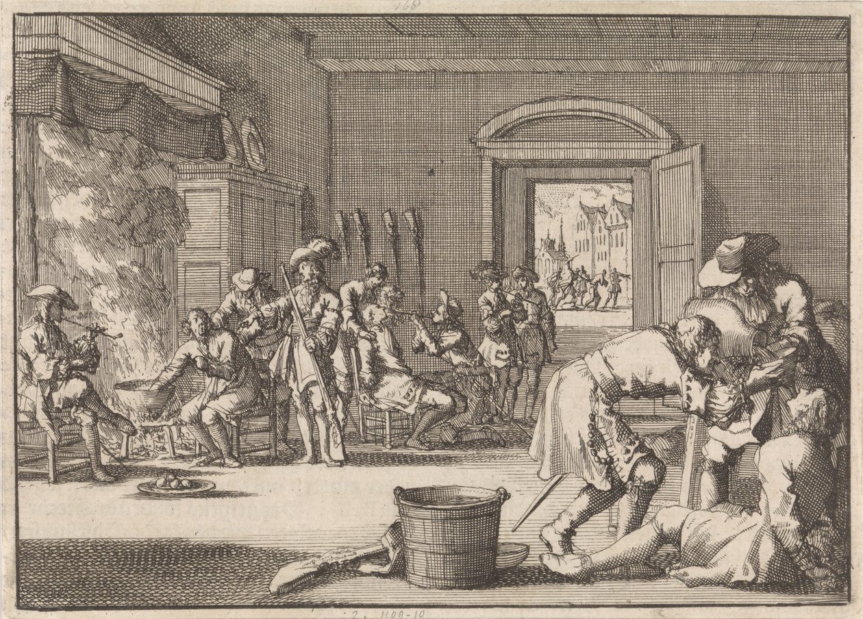Prześladowania reformowanych we Francji, 1685 autorstwa Jan Luyken
