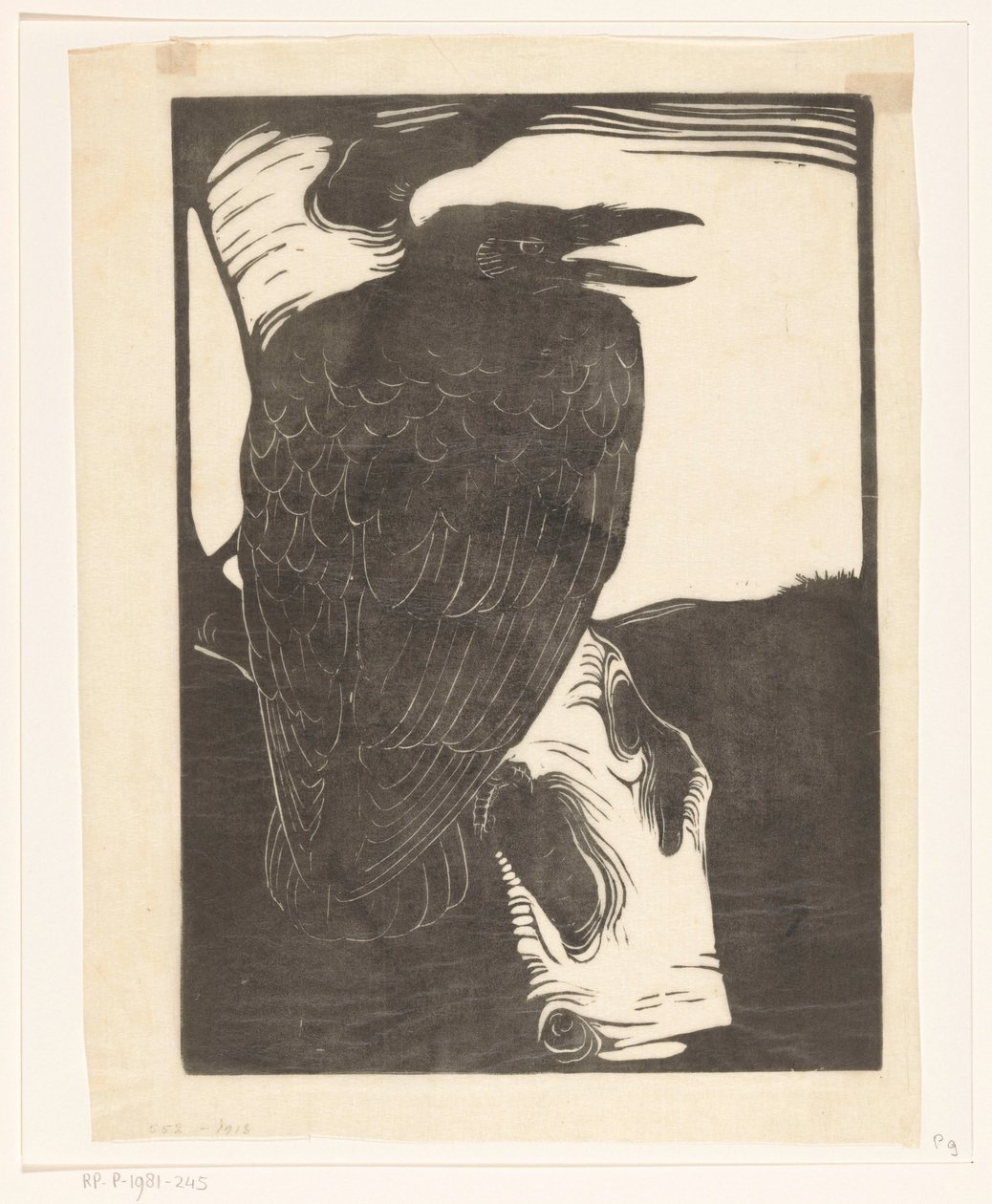 Kruk na brzozie autorstwa Jan Mankes