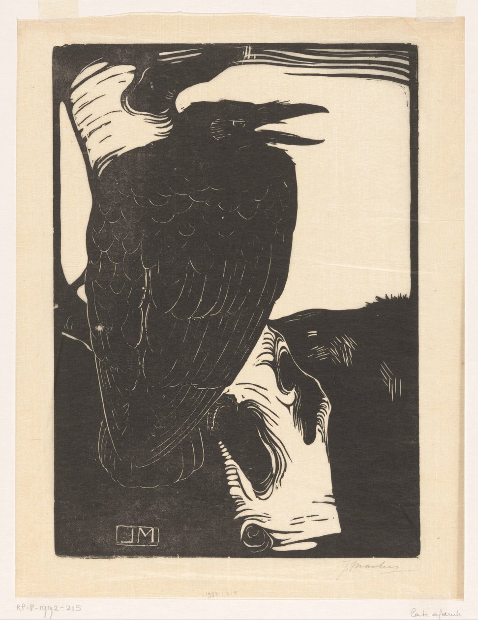 Kruk na brzozie autorstwa Jan Mankes