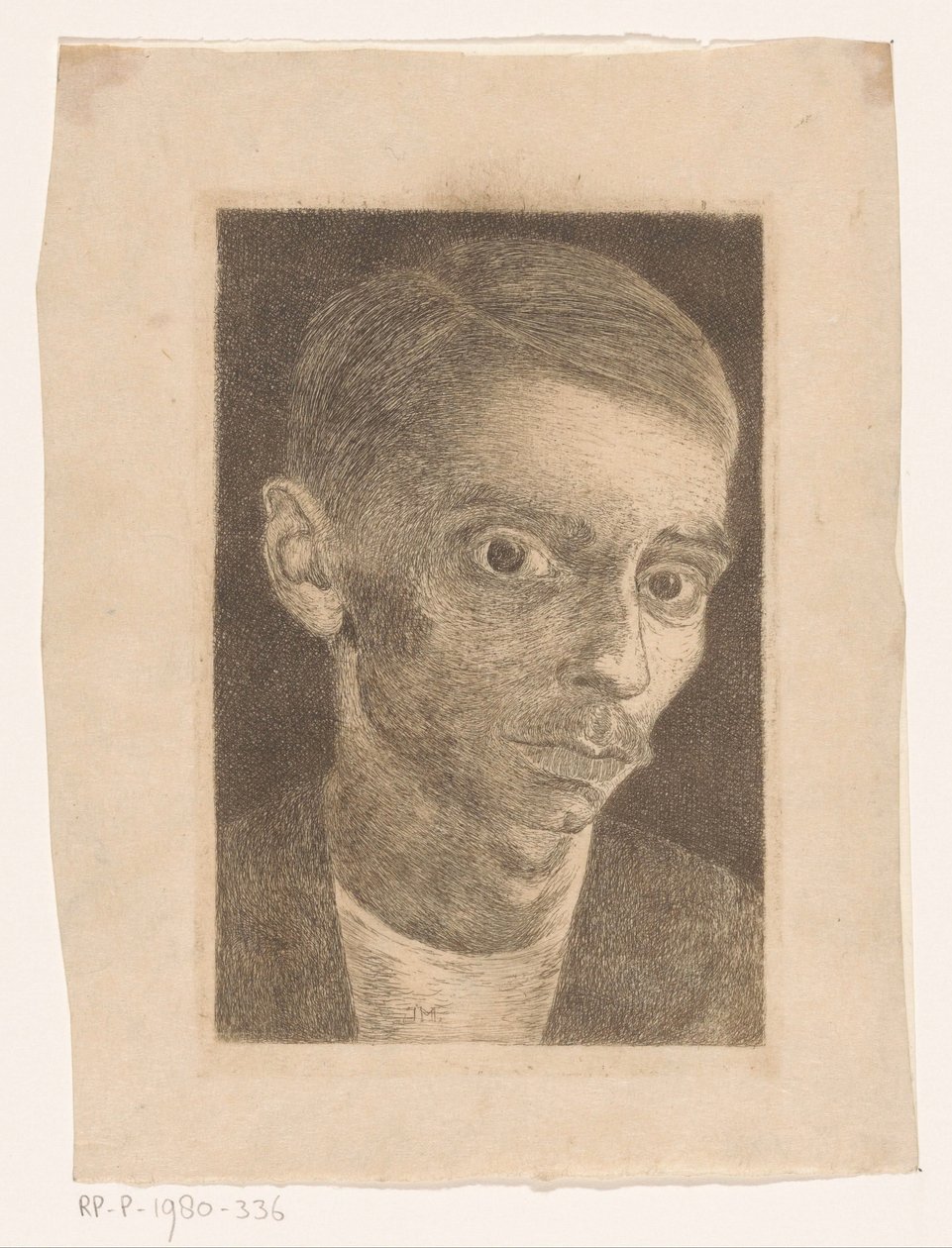 Autoportret z wąsami autorstwa Jan Mankes