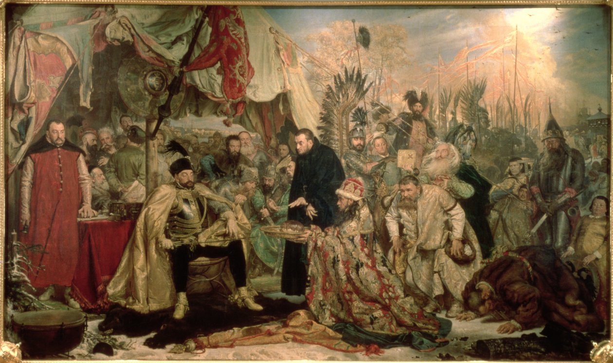 Batory pod Pskowem, 1872 autorstwa Jan Alojzy Matejko