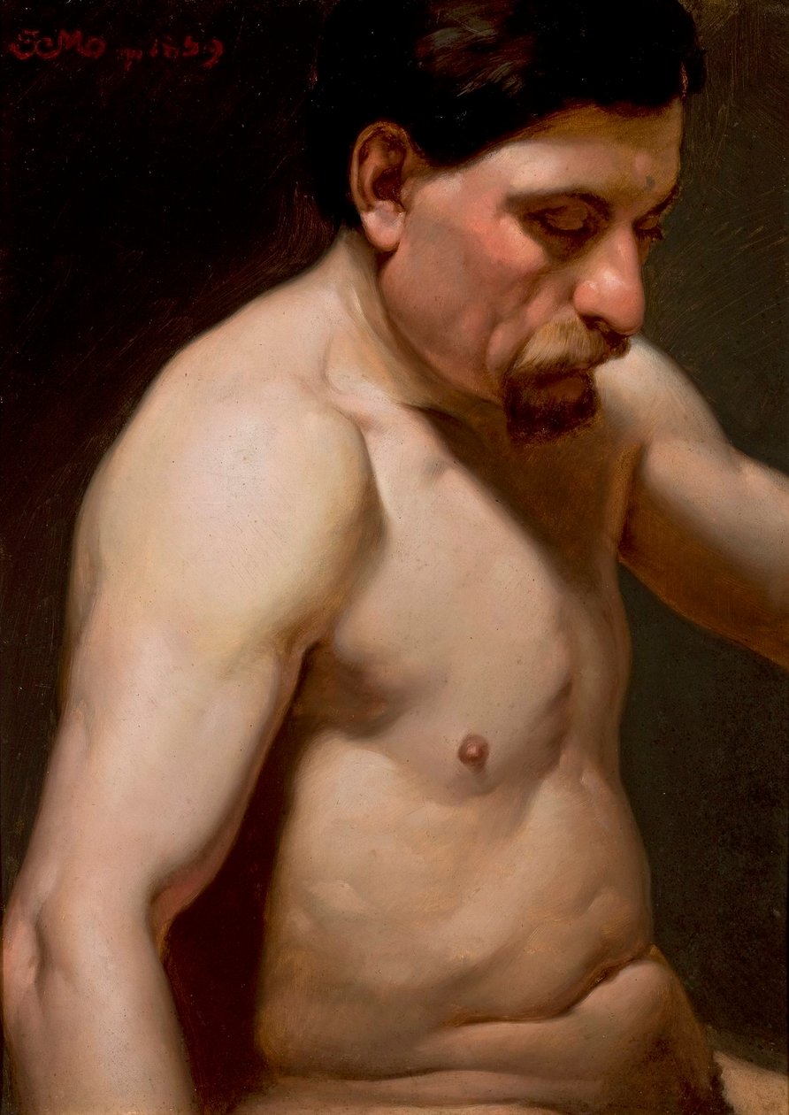Polish: Półakt męski Semi-nude man autorstwa Jan Matejko