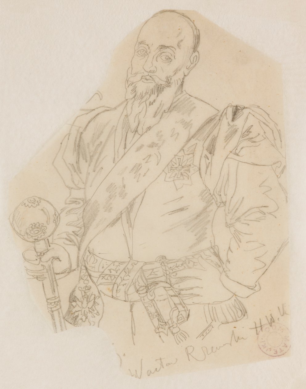 Popiersie Wacława Rzewuskiego, hetmana wielkiego koronnego. autorstwa Jan Matejko