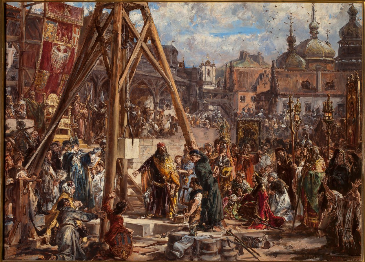 Powtórne zajęcie Rusi. Bogactwo i oświata. R.P. 1366 autorstwa Jan Matejko
