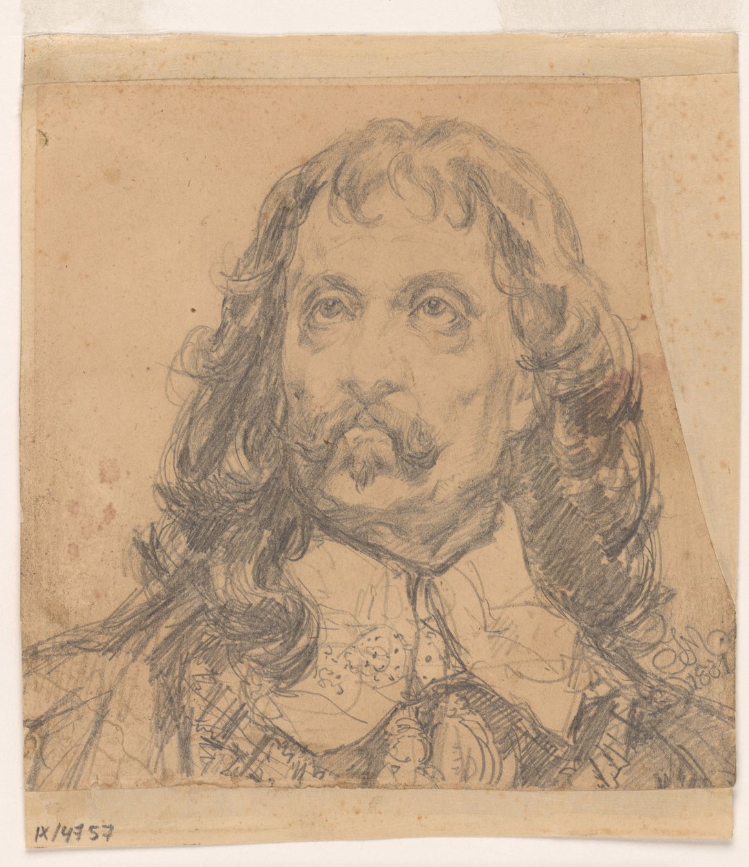 Studium portretowe do głowy Jana Kazimierza (prawdopodobnie studium do obrazu). autorstwa Jan Matejko