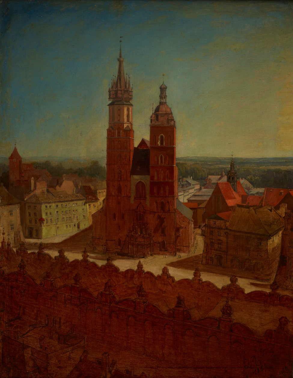 Widok z wieży ratuszowej autorstwa Jan Matejko