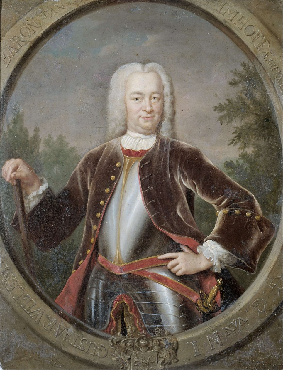Holenderski: Gustaaf Willem baron van Imhoff (1705-50). Gubernator generalny (1743-50) Portret Gustaafa Willema, barona van Imhoffa, gubernatora generalnego Holenderskiej Kompanii Wschodnioindyjskiej autorstwa Jan Maurits Quinkhard