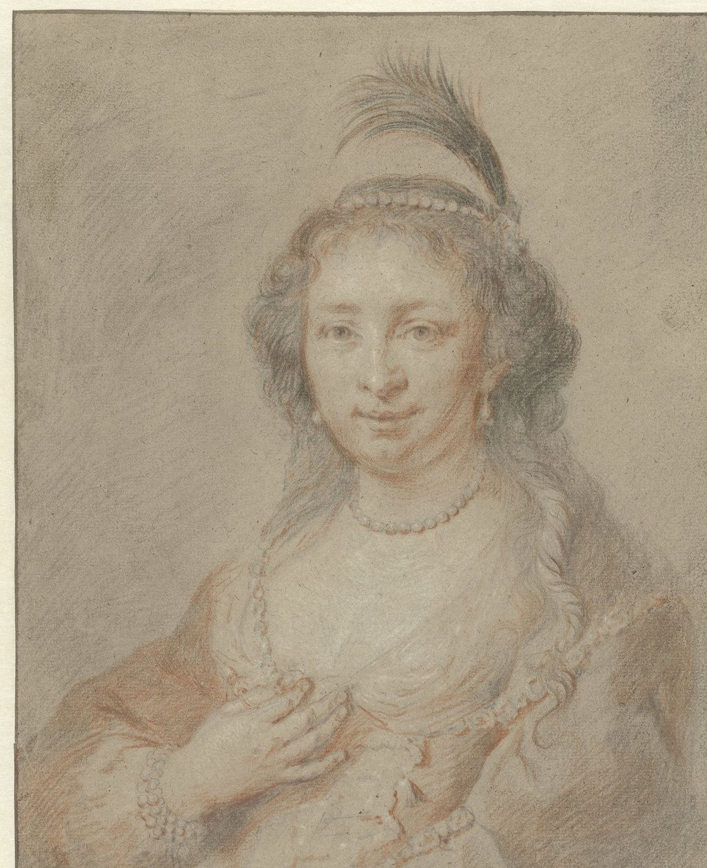 Portret Sary van Baerle, żony Philipsa van Dorp autorstwa Jan Maurits Quinkhard