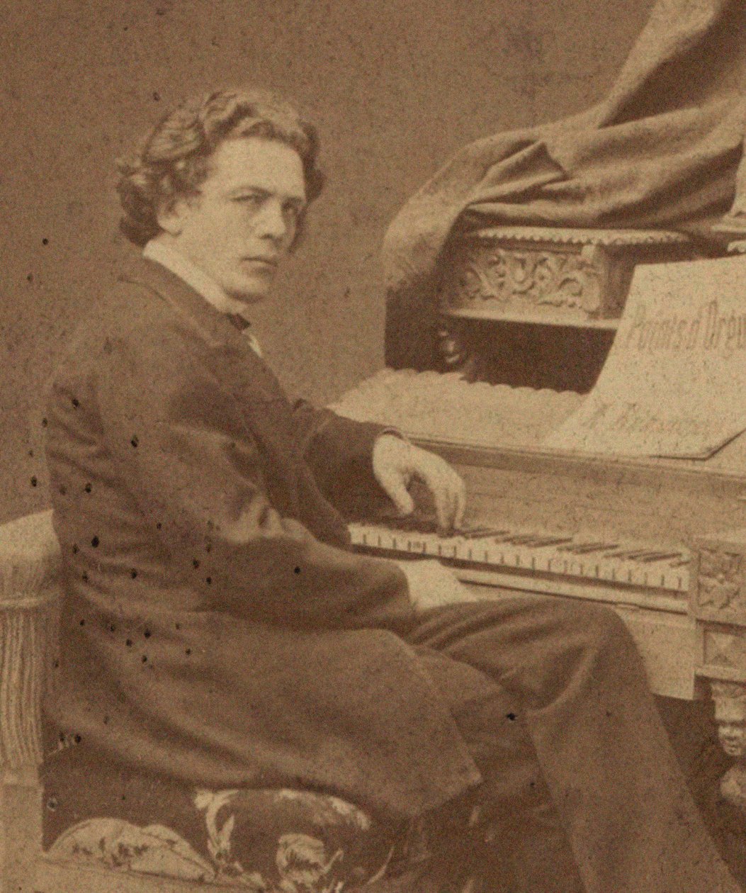 Portret kompozytora Antona Rubinsteina 1829-1894, ok. 1860-1870. autorstwa Jan Mieczkowski