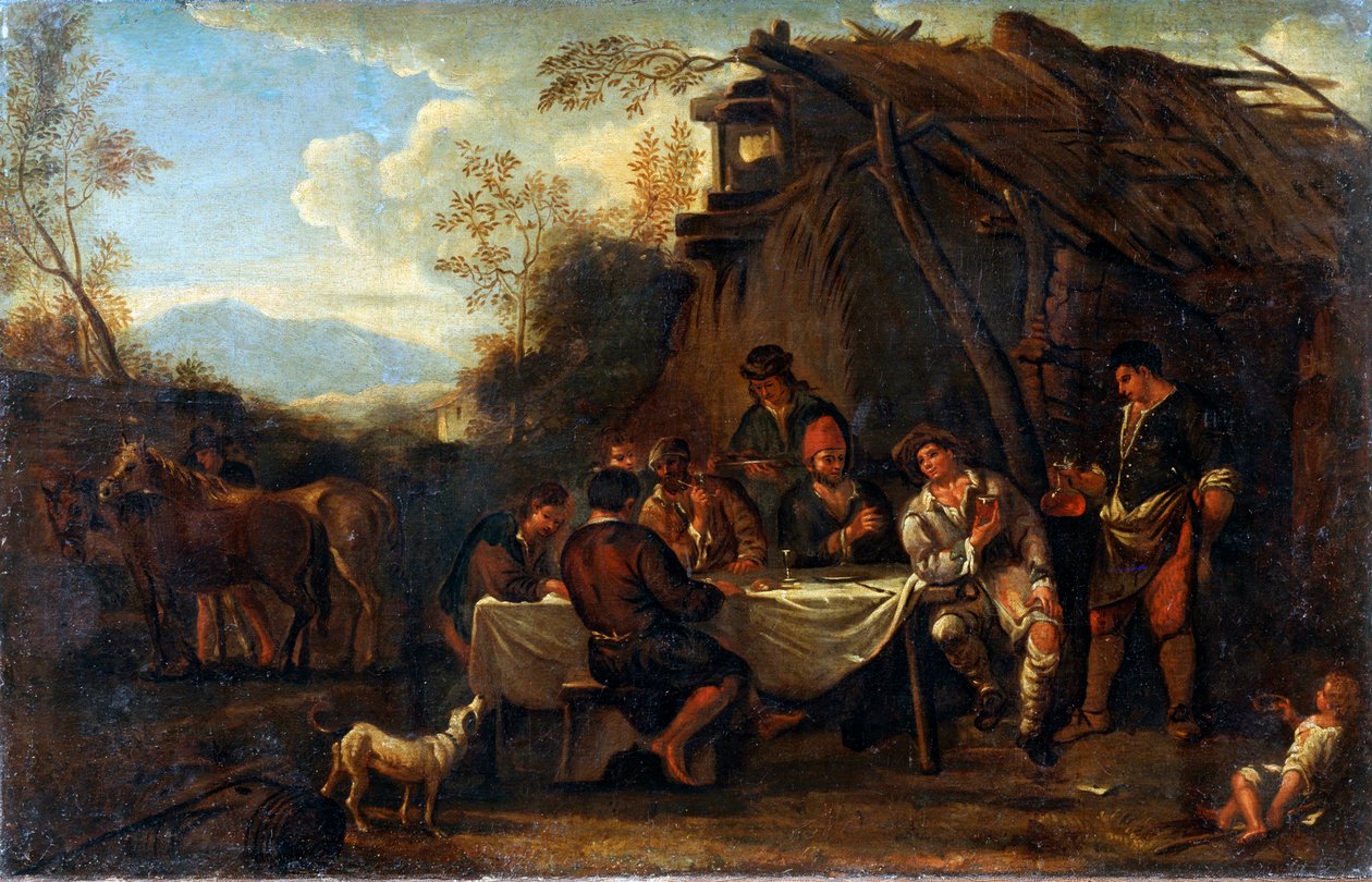 Wesołe spotkanie”, XVII wiek. autorstwa Jan Miel
