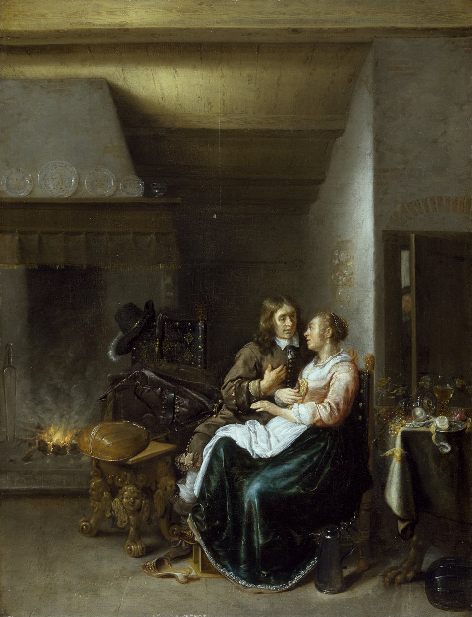 Para we wnętrzu, 1652 autorstwa Jan Miense Molenaer