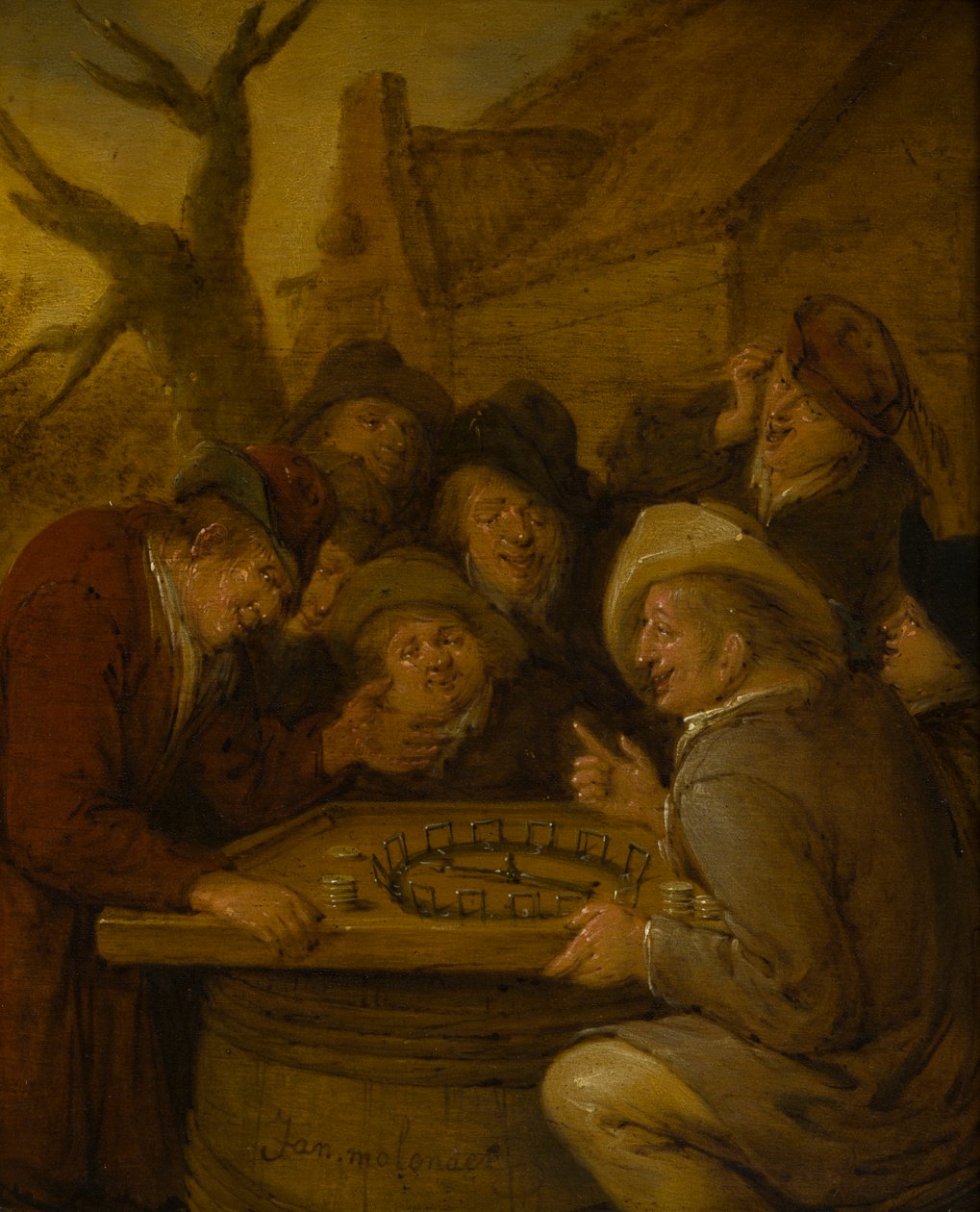 Burowie grający w Rouge et Noir, ok. 1630-68 (olej na płótnie) autorstwa Jan Miense Molenaer