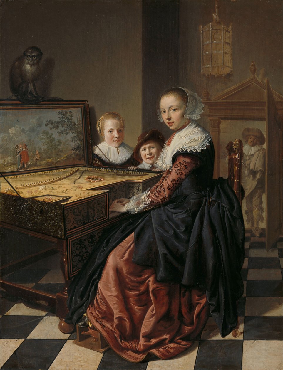 Kobieta grająca na dziewiczy, 1630-40 autorstwa Jan Miense Molenaer